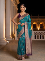 MIMOSA Sapphire Saree Saree — pose 4 styling detail