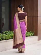MIMOSA Lavender Saree Saree — pose 2 styling detail