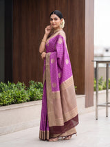 MIMOSA Lavender Saree Saree — pose 7 styling detail