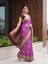 MIMOSA Lavender Saree Saree — pose 9 styling detail