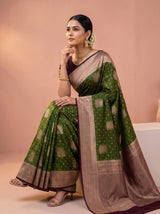 MIMOSA Olive Saree Saree — pose 8 styling detail