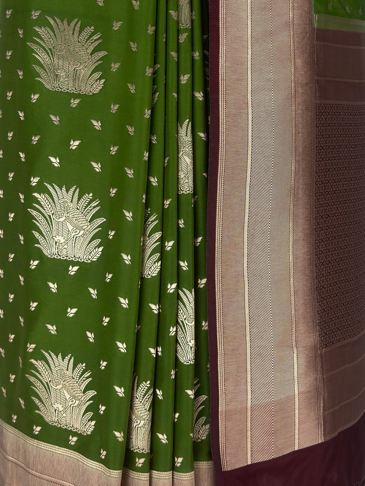 MIMOSA Olive Saree Saree — fleets shot full lifestyle