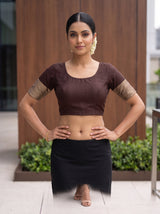 MIMOSA Red Saree Saree — blouse close-up