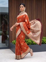 MIMOSA Rust Saree Saree — pose 9 styling detail