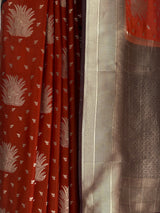MIMOSA Rust Saree Saree — fleets shot full lifestyle