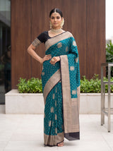 MIMOSA Sapphire Saree Saree — pose 4 styling detail