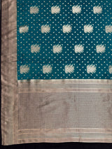 MIMOSA Sapphire Saree Saree — pallu and zari work detail