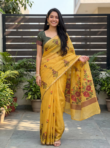 MIMOSA Saree Saree — front view on mannequin