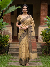 MIMOSA Chiku Saree Saree — front view on mannequin