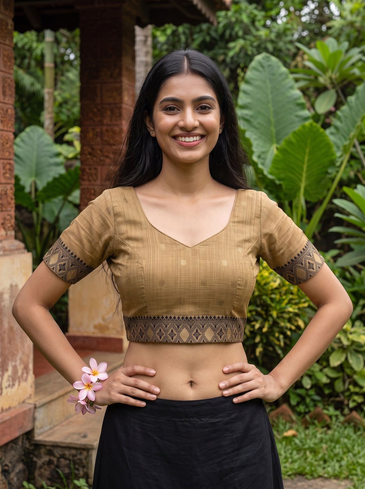 MIMOSA Chiku Saree Saree — blouse close-up