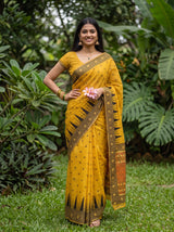 MIMOSA Gold Saree Saree — pose 4 styling detail
