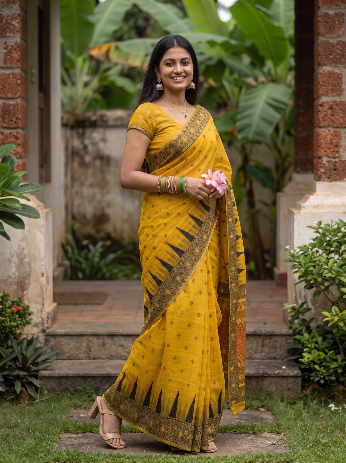 MIMOSA Gold Saree Saree — pose 5 styling detail