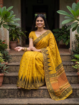MIMOSA Gold Saree Saree — pose 8 styling detail