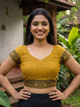 MIMOSA Gold Saree Saree — blouse close-up