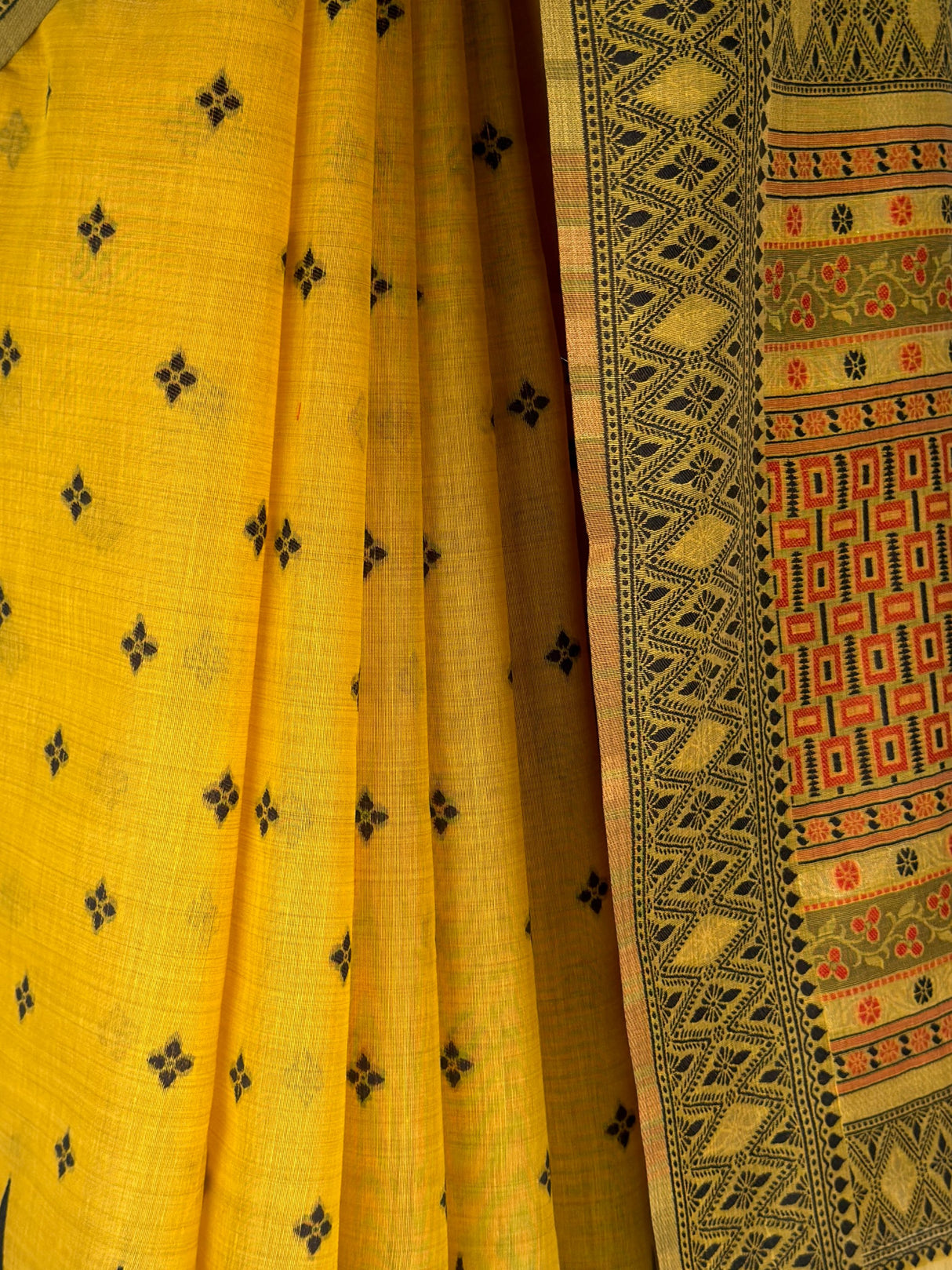 MIMOSA Gold Saree Saree — fleets shot full lifestyle