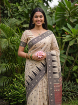 MIMOSA Half White Saree Saree — pose 10 styling detail