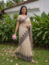 MIMOSA Half White Saree Saree — pose 5 styling detail