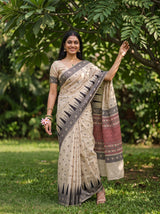 MIMOSA Half White Saree Saree — pose 9 styling detail