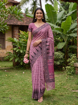 MIMOSA Pink Saree Saree — pose 6 styling detail