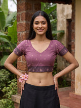 MIMOSA Pink Saree Saree — blouse close-up