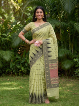 MIMOSA Pista Saree Saree — pose 4 styling detail