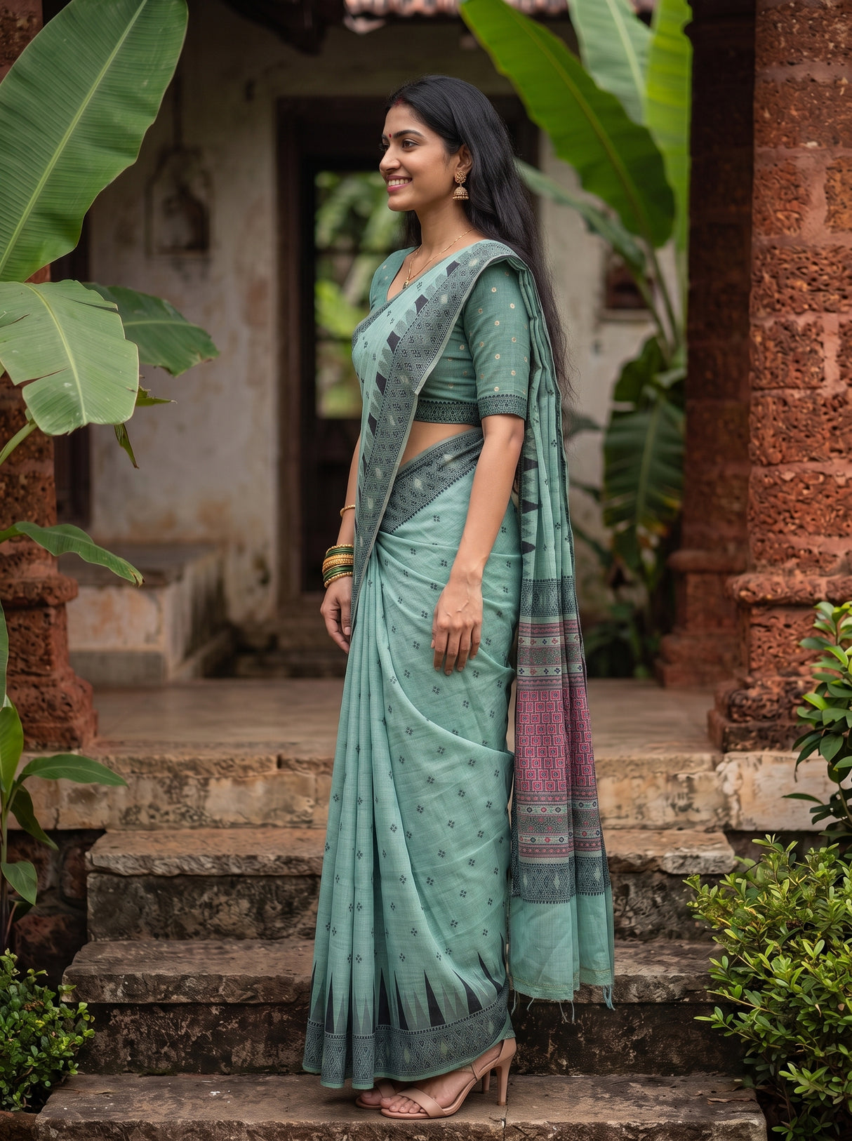MIMOSA Rama Saree Saree — pose 3 styling detail