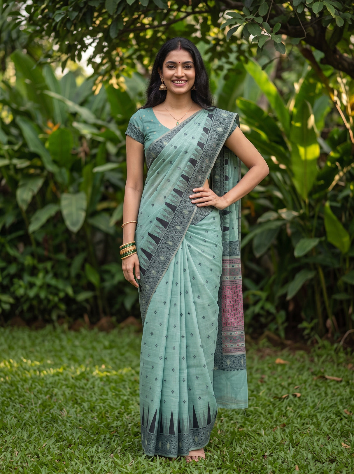 MIMOSA Rama Saree Saree — pose 4 styling detail