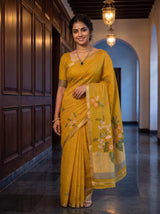MIMOSA Gold Saree Saree — pose 10 styling detail
