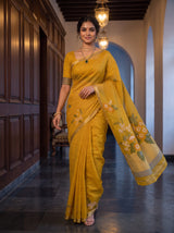 MIMOSA Gold Saree Saree — pose 6 styling detail