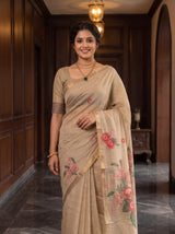 MIMOSA Half White Saree Saree — pose 10 styling detail