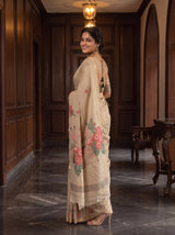 MIMOSA Half White Saree Saree — pose 5 styling detail