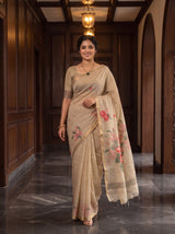 MIMOSA Half White Saree Saree — pose 6 styling detail
