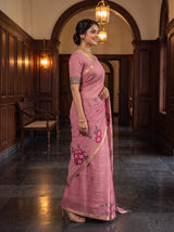 MIMOSA Pink Saree Saree — pose 3 styling detail