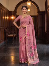 MIMOSA Pink Saree Saree — pose 4 styling detail