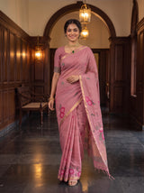 MIMOSA Pink Saree Saree — pose 6 styling detail