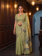 MIMOSA Pista Saree Saree — pose 10 styling detail