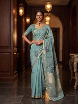 MIMOSA Sapphire Saree Saree — pose 4 styling detail