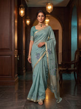 MIMOSA Sapphire Saree Saree — pose 6 styling detail