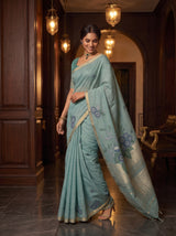 MIMOSA Sapphire Saree Saree — pose 9 styling detail