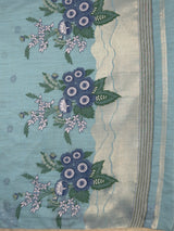 MIMOSA Sapphire Saree Saree — pallu and zari work detail