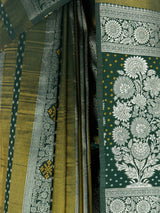 MIMOSA Bottle Green Saree Saree — fleets shot full lifestyle