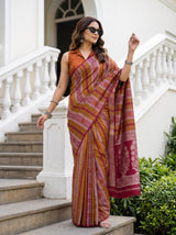 MIMOSA Maroon Saree Saree — pose 5 styling detail