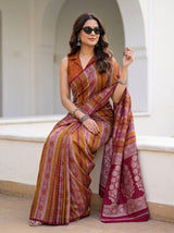 MIMOSA Maroon Saree Saree — pose 8 styling detail