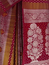 MIMOSA Maroon Saree Saree — fleets shot full lifestyle