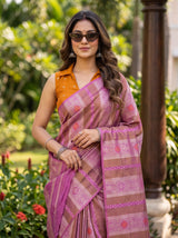 MIMOSA Pink Saree Saree — pose 10 styling detail