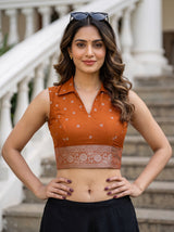 MIMOSA Rani Saree Saree — blouse close-up