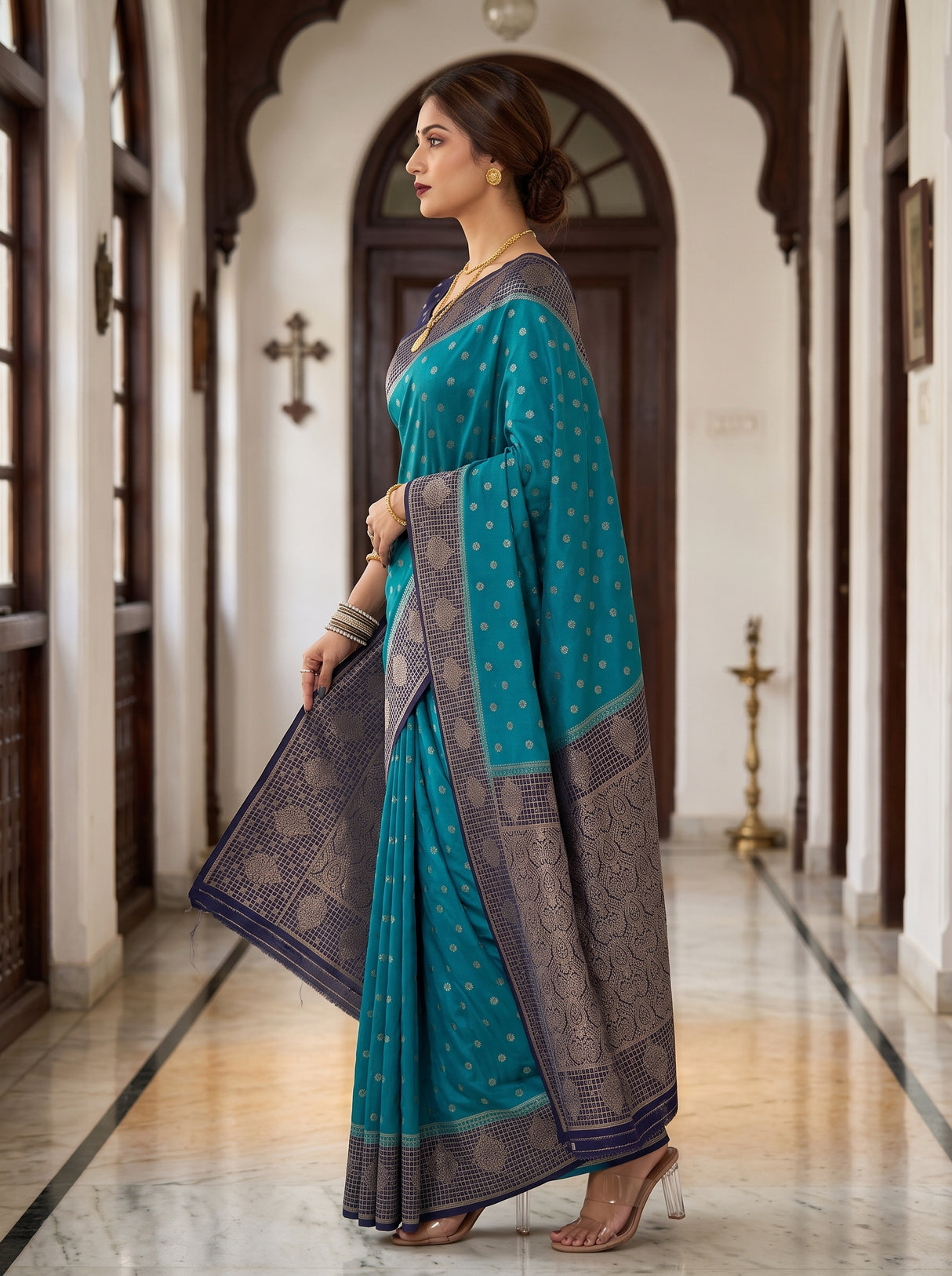 MIMOSA Ananda Saree Saree — pose 3 styling detail