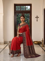 MIMOSA Orange Saree Saree — pose 8 styling detail