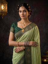 MIMOSA Pista Saree Saree — pose 10 styling detail