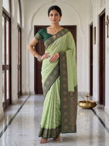 MIMOSA Pista Saree Saree — pose 4 styling detail
